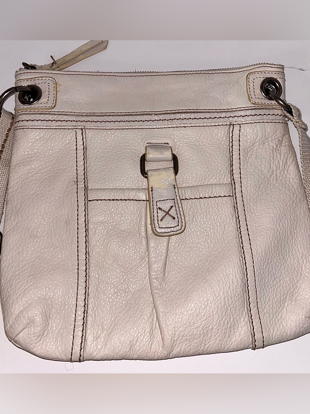 The Sak Women’s Cream Crossbody Bag – Neutral Leather